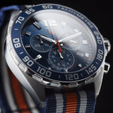 Tag Heuer Formula 1 Chronograph 43mm Blue Dial NATO Strap Watch for Men - CAZ1014.FC8196 Authentic Buy Shop Now