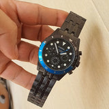 Fossil FB-01 Chronograph Black Dial Grey Steel Strap Watch for Men - FS5835 Authentic Buy Shop Now