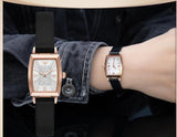 Emporio Armani Gianni T Bar Quartz White Dial Black Leather Strap Watch For Women - AR11408 Authentic Buy Shop Now