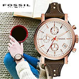Fossil Boyfriend White Dial Brown Leather Strap Watch for Women - ES3616 Authentic Buy Shop Now