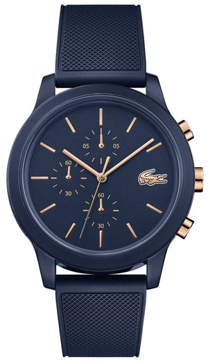 Lacoste 12.12 Blue Dial Blue Silicon Strap Watch for Men - 2011013 Authentic Buy Shop Now