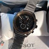 Tissot T Classic PR 100 Chronograph Anthracite Black Dial Black Mesh Bracelet Watch For Men - T101.417.23.061.00 Authentic Buy Shop Now