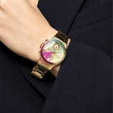 Guess Sugarrush Quartz Multicolor Dial Gold Steel Strap Watch For Women - GW0258L1 Authentic Buy Shop Now