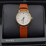Marc Jacobs Baker White Dial Brown Leather Strap Watch for Women - MBM1317 Authentic Buy Shop Now