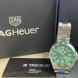 Tag Heuer Formula 1 Quartz Green Dial Silver Steel Strap Watch for Men - WAZ1017.BA0842 Authentic Buy Shop Now