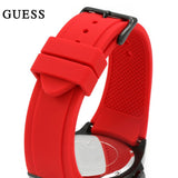 Guess Legacy Black Dial Red Silicone Strap Watch for Men - W1049G6 Authentic Buy Shop Now