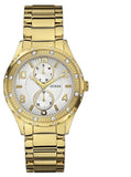 Guess Siren Diamonds Silver Dial Gold Steel Strap Watch for Women - W0442L2 Authentic Buy Shop Now