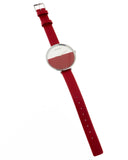 Calvin Klein Rise Yellow Red Dial Red Leather Strap Watch for Women - K7A231UP Authentic Buy Shop Now