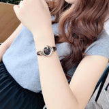 Gucci Guccissima Collection Quartz Black Dial Rose Gold Steel Strap Watch For Women - YA134509 Authentic Buy Shop Now