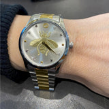 Gucci G Timeless Silver Dial Two Tone Steel Strap Watch For Women - YA126599 Authentic Buy Shop Now