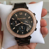 Michael Kors Parker Diamonds Black Dial Black Steel Strap Watch for Women - MK5885 Authentic Buy Shop Now