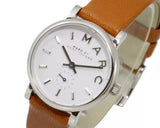 Marc Jacobs Baker White Dial Brown Leather Strap Watch for Women - MBM1270 Authentic Buy Shop Now