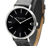Coach Charles Black Dial Black Leather Strap Watch for Men - 14602157 Authentic Buy Shop Now