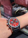 Breitling Top Time B01 Chevrolet Corvette Red Dial Black Leather Strap Watch for Men - AB01761A1K1X1 Authentic Buy Shop Now
