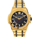 Versace Chain Reaction Quartz Black Dial Two Tone Steel Strap Watch for Men - VEDY00619 Authentic Buy Shop Now