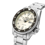 Seiko 5 Sports SKX Automatic Cream Dial Silver Steel Strap Watch For Men - SRPK31K1 Authentic Buy Shop Now