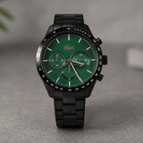 Lacoste Boston Green Dial Black Steel Strap Watch for Men - 2011270 Authentic Buy Shop Now