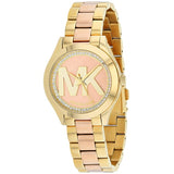 Michael Kors Mini Slim Runway Rose Gold Dial Two Tone Steel Strap Watch for Women - MK3650 Authentic Buy Shop Now