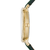 Fossil Jacqueline Multifunction Moonphase Mother of Pearl White Dial Green Leather Strap Watch for Women - ES5244 Authentic Buy Shop Now