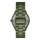 Michael Kors Slim Runway Green Dial Green Steel Strap Watch for Women - MK4526 Authentic Buy Shop Now
