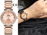 Coach Sports Rose Gold Dial Rose Gold Steel Strap Watch for Women - 14502200 Authentic Buy Shop Now