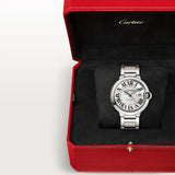 Cartier Ballon Bleu De Cartier Silver Dial Silver Steel Strap Watch for Men - WSBB0049 Authentic Buy Shop Now