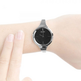 Calvin Klein Lively Black Dial Silver Steel Strap Watch for Women - K4U23121 Authentic Buy Shop Now