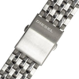 Diesel Little Daddy Chronograph Black Dial Silver Steel Strap Watch For Men - DZ7259 Authentic Buy Shop Now