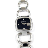 Gucci G Diamonds Black Dial Silver Steel Strap Watch For Women - YA125509 Authentic Buy Shop Now