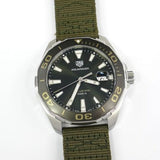 Tag Heuer Aquaracer Black Dial Khakhi Green NATO Strap Watch for Men - WAY101E.FC8222 Authentic Buy Shop Now
