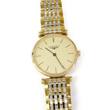 Longines La Grande Classique Quartz Gold Dial Two Tone Mesh Bracelet Watch for Women - L4.209.2.32.7 Authentic Buy Shop Now