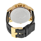 Diesel Mr Daddy Gold Dial Black Leather Strap Watch For Men - DZ7363 Authentic Buy Shop Now