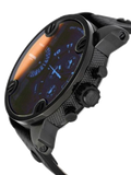 Diesel Little Daddy Black Dial Black Leather Strap Watch For Men - DZ7334 Authentic Buy Shop Now