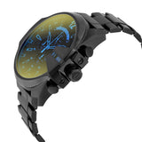 Diesel Mega Chief Chronograph Black Dial Black Steel Strap Watch For Men - DZ4318 Authentic Buy Shop Now