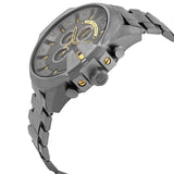 Diesel Mega Chief Chronograph Grey Dial Grey Steel Strap Watch For Men - DZ4466 Authentic Buy Shop Now