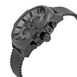 Diesel Mega Chief Chronograph Black Dial Black Mesh Strap Watch For Men - DZ4527 Authentic Buy Shop Now