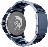 Diesel Daddy 2.0 Chronograph Grey Dial Blue Steel Strap Watch For Men - DZ7414 Authentic Buy Shop Now