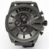 Diesel Mega Chief Chronograph Black Dial Black Mesh Strap Watch For Men - DZ4527 Authentic Buy Shop Now