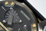 Diesel Mr Daddy 2.0 Chronograph Black Dial Black Leather Strap Watch For Men - DZ7348 Authentic Buy Shop Now