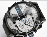 Diesel Mr Daddy 2.0 Chronograph Grey Dial Black Nylon Strap Watch For Men - DZ7420 Authentic Buy Shop Now
