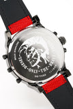 Diesel Mr Daddy 2.0 Chronograph Grey Dial Red Rubber Strap Watch For Men - DZ7423 Authentic Buy Shop Now