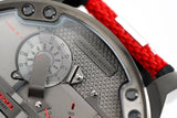 Diesel Mr Daddy 2.0 Chronograph Grey Dial Red Rubber Strap Watch For Men - DZ7423 Authentic Buy Shop Now