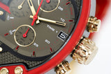 Diesel Mr Daddy 2.0 Chronograph Grey Dial Red Rubber Strap Watch For Men - DZ7430 Authentic Buy Shop Now