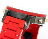 Diesel Mr Daddy 2.0 Chronograph Grey Dial Red Rubber Strap Watch For Men - DZ7430 Authentic Buy Shop Now