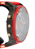 Diesel Mr Daddy 2.0 Chronograph Grey Dial Red Rubber Strap Watch For Men - DZ7430 Authentic Buy Shop Now