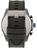 Diesel Mega Chief Chronograph Black Dial Black Nylon Strap Watch For Men - DZ4500 Authentic Buy Shop Now