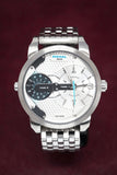 Diesel Mini Daddy Dual Time Silver Dial Stainless Steel Watch For Men - DZ7305 Authentic Buy Shop Now