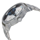 Diesel Mini Daddy Dual Time Silver Dial Stainless Steel Watch For Men - DZ7305 Authentic Buy Shop Now