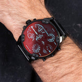 Diesel Mr Daddy 2.0 Chronograph Black Dial Black Steel Strap Watch For Men - DZ7395 Authentic Buy Shop Now