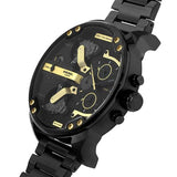 Diesel Mr. Daddy 2.0 Chronograph Black Dial Black Steel Strap Watch For Men - DZ7435 Authentic Buy Shop Now
